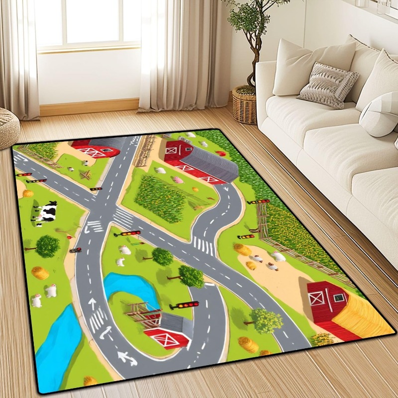 Commercial Road Printing - Dywanik do salonu z motywem rolniczym,