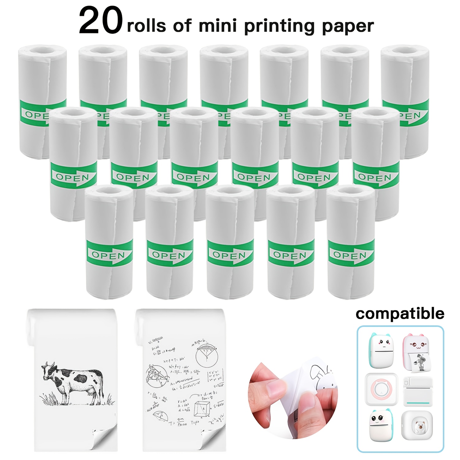 Heat Transfer Vinyl Roll - 20 rolek białego papieru termicznego samoprzylepne