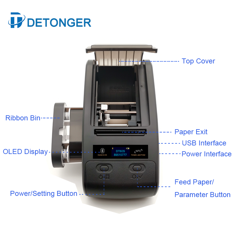 DETONGER przenośna termiczna d – Commercial Ribbon Printing Machine recenzja i cena