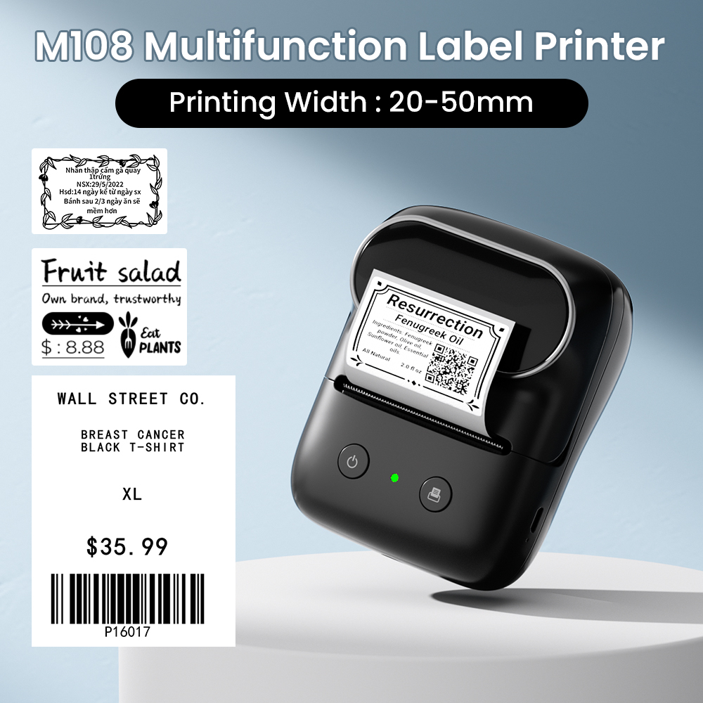 Drukarka etykiet Phomemo M108, – Commercial Printing Types recenzja i cena